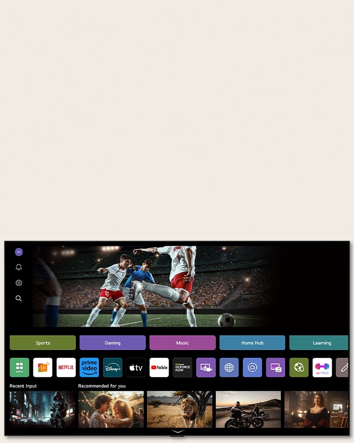 LG Channels home screen showing a variety of streaming content