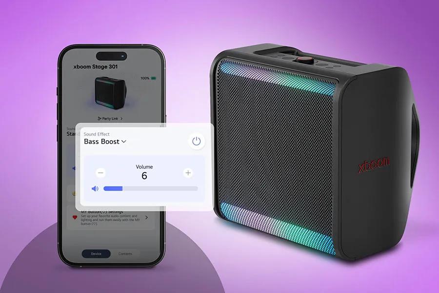 LG xboom Stage 301 - Make the experience complete with the LG ThinQ App