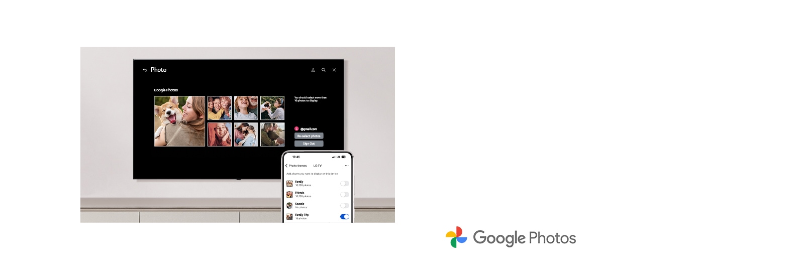 LG OLED C5 Google Photos Integration